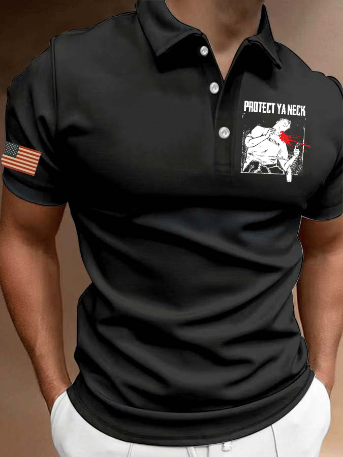 Charlie Kirk Freedom Protect Ya Neck Polo Shirt Memorial Apparel For Supporters