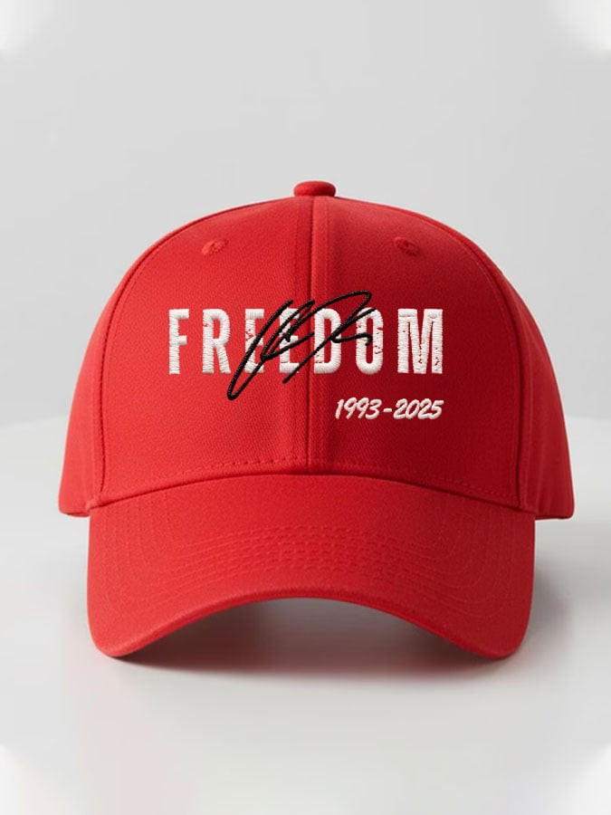 Charlie Kirk Freedom Red Hat Freedom For Charlie Kirk 1993 2025 Unique Red Baseball Cap