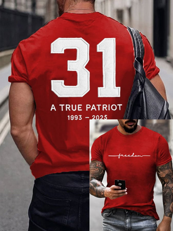 Charlie Kirk Freedom Red T-Shirt A True Patriot 1993 2025 Charlie Kirk Merch Best Ideal Gifts