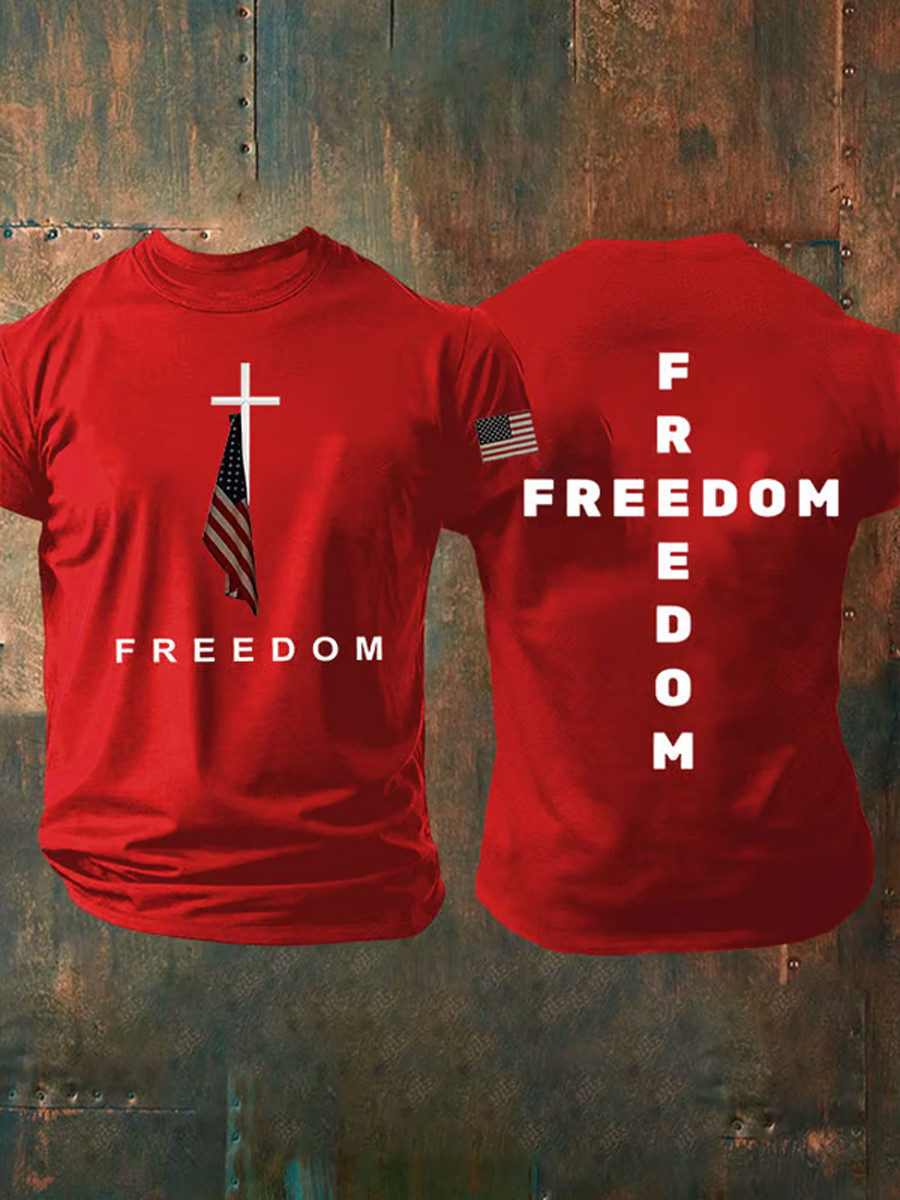 Charlie Kirk Freedom Red T-shirt Charlie Kirk Online Merch Store Signed 47 Proud Shirt