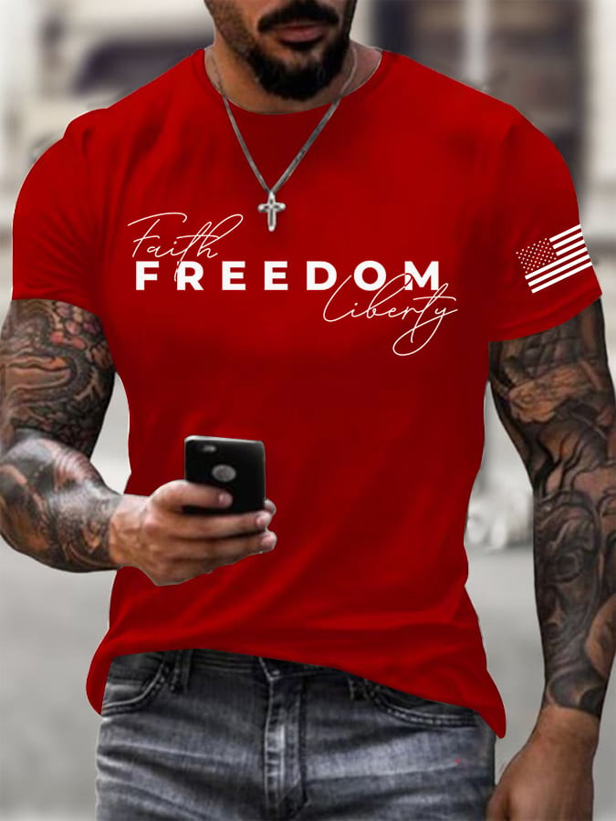 Charlie Kirk Freedom Red T-Shirt Faith Freedom Liberty 1993 2025 Unique Red Live Free Shirt