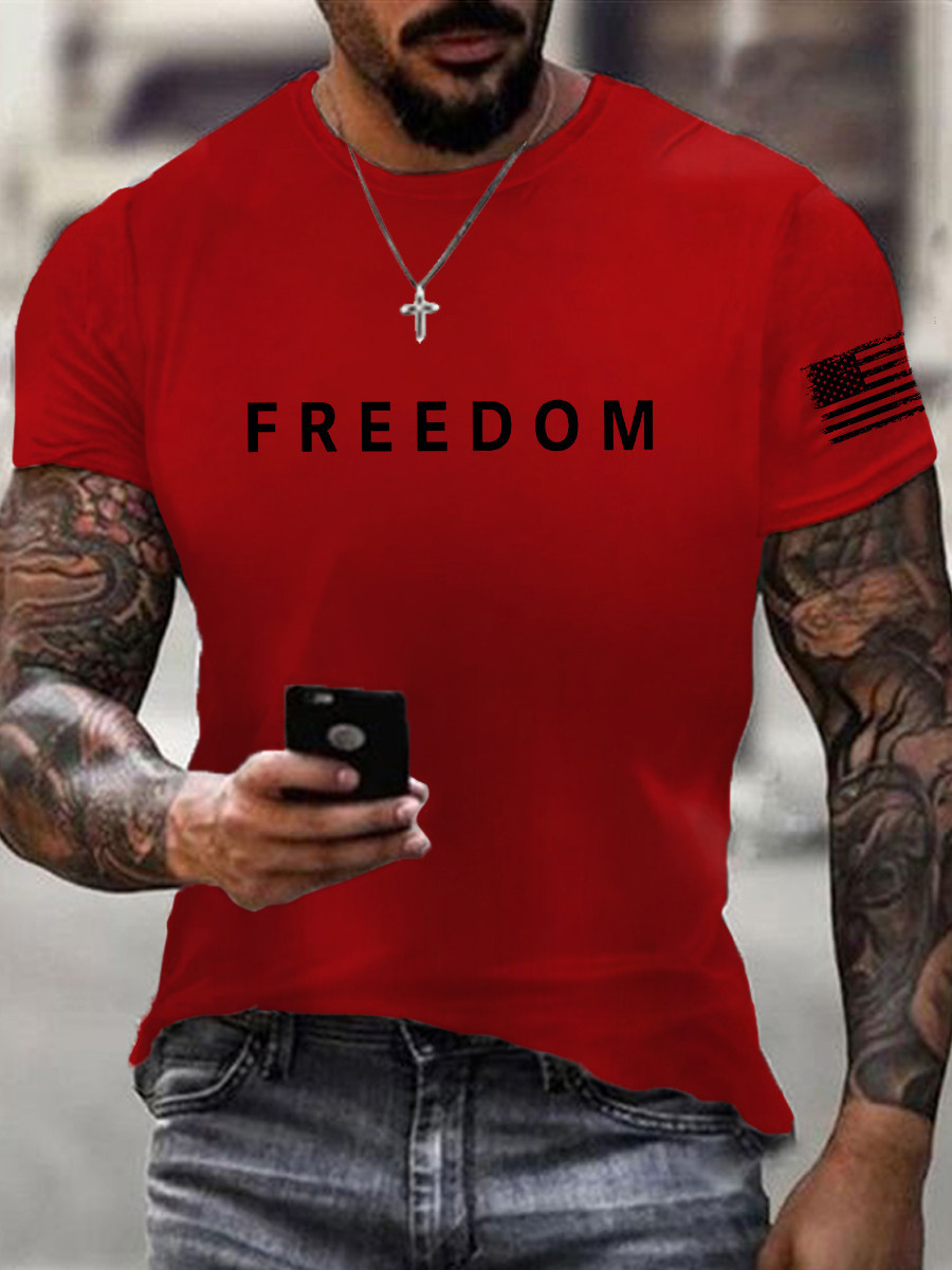 Charlie Kirk Freedom Red T-Shirt Make Freedom Great Again Merch Unique Gifts