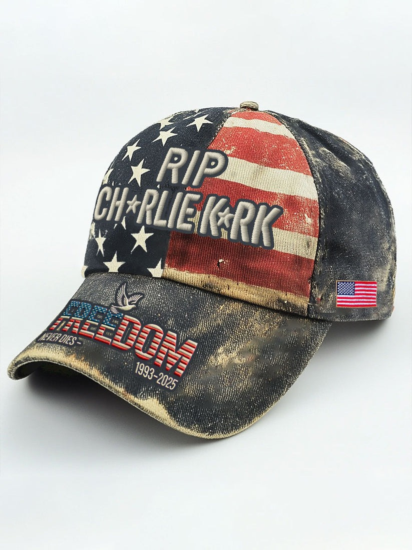 Charlie Kirk Freedom Rest In Peace Embroidered Hat Best Gift For America Lovers and Supporters