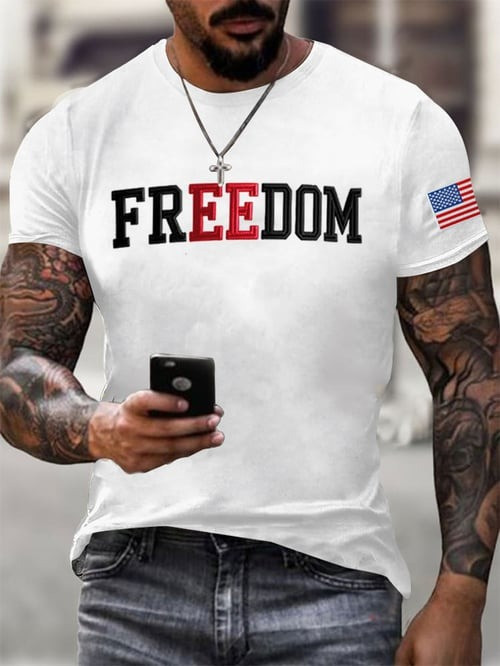 Charlie Kirk Freedom Shirt American Flag TPUSA Merch Patriotic Gift For Men