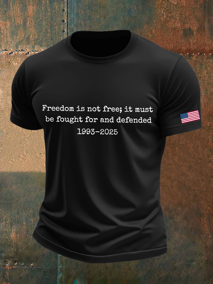 Charlie Kirk Freedom Shirt Freedom Is Not Free It Must Be Fought For And Defended T-Shirt