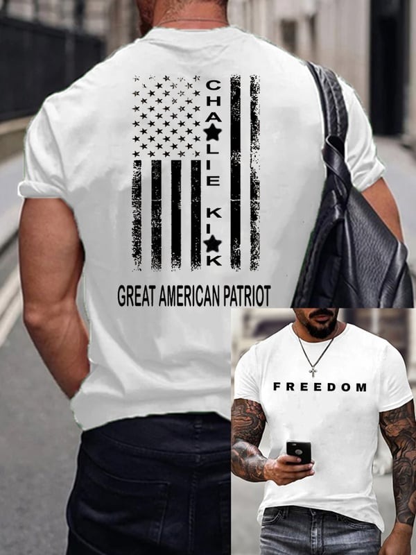 Charlie Kirk Freedom Shirt Great American Patriot Tee Charlie Kirk Merch Gift For Supporters