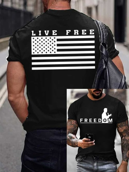 Charlie Kirk Freedom Shirt Live Free Rest In Peace Charlie Kirk Apparel Patriotic Gifts