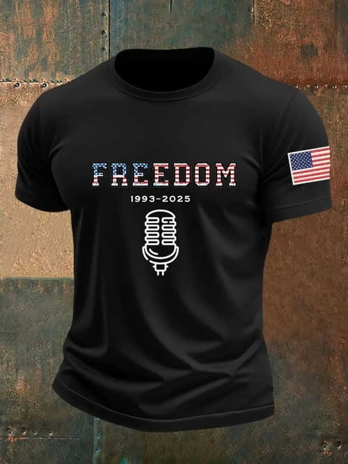 Charlie Kirk Freedom Shirt USA Flag Charlie Kirk Memorial Apparel Gifts For Patriots