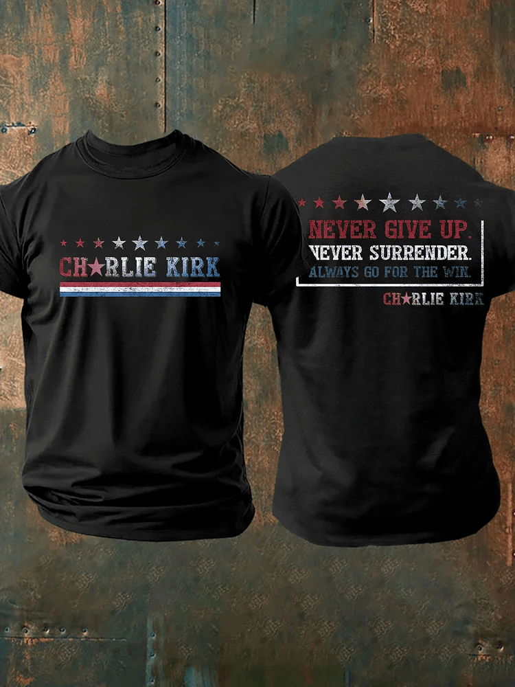 Charlie Kirk Freedom Shirts Never Surrender Charlie Shirt Turning Point USA Merch Gift for Husband