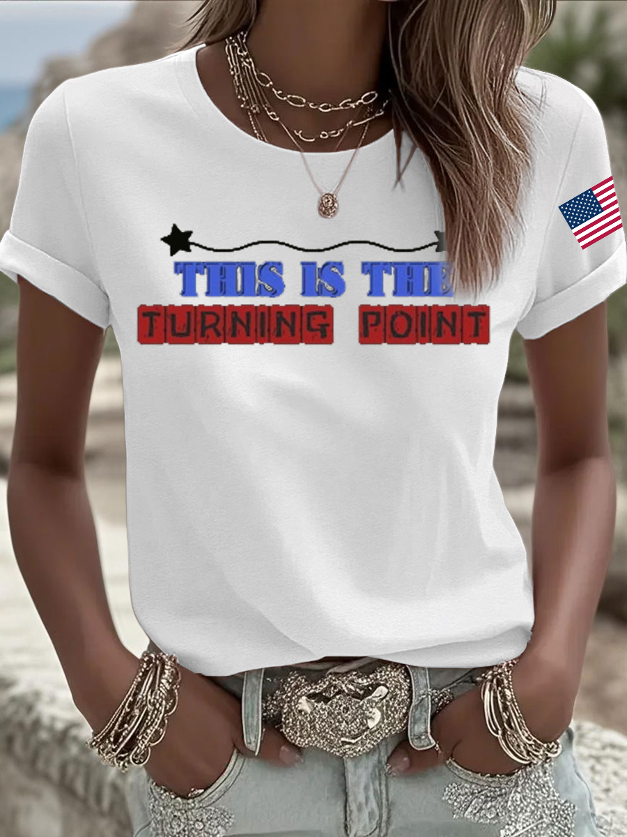 Charlie Kirk Freedom Short Sleeve T-Shirt This Is The Turning Point Charlie Kirk 47 Memorial