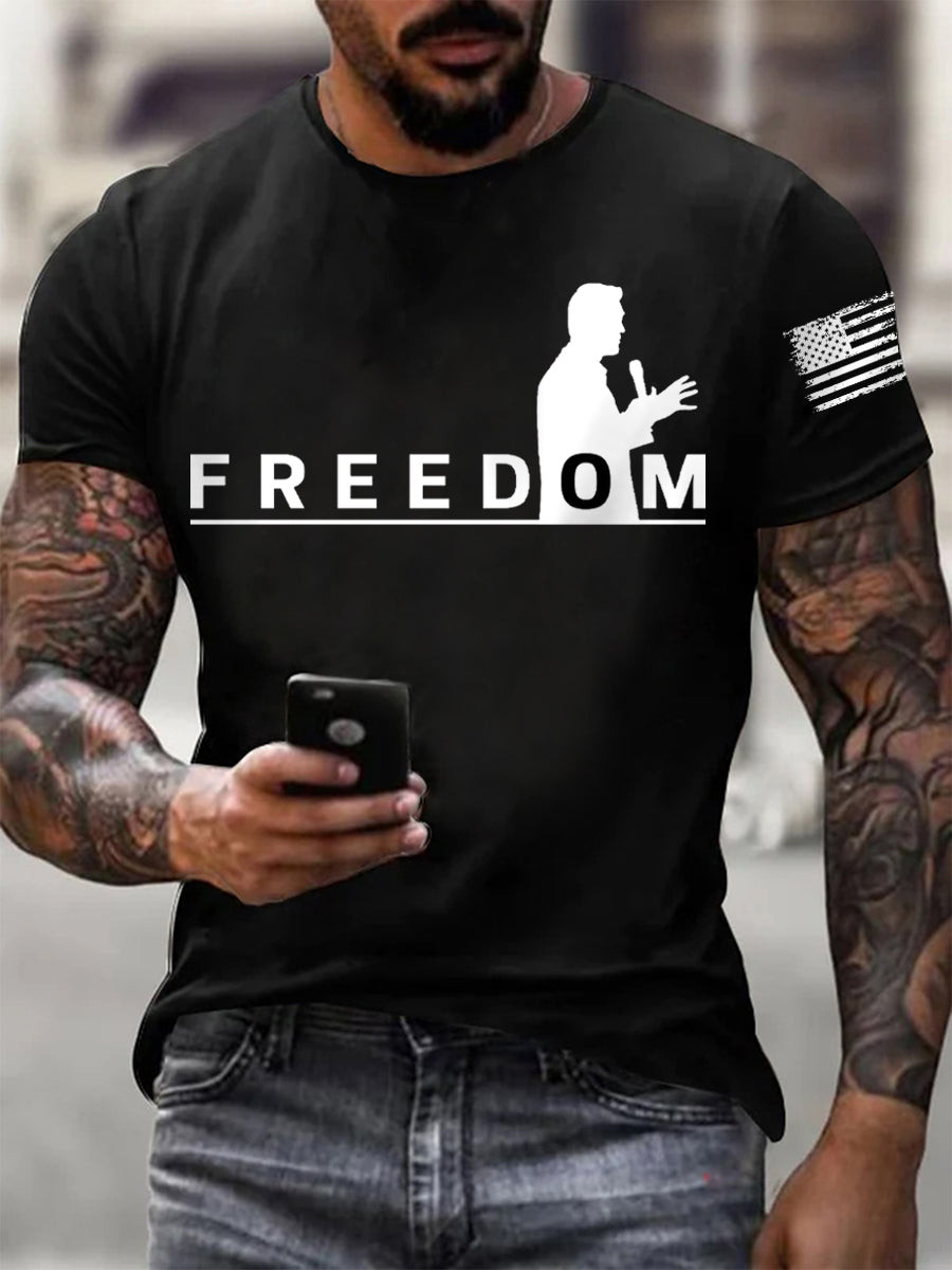 Charlie Kirk Freedom Speech T-Shirt Make America Charlie Kirk Tribute Clothing Gifts