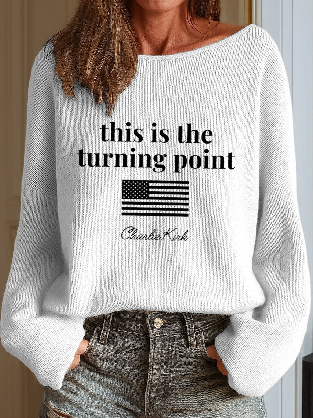 Charlie Kirk Freedom Sweater This Is The Turning Point Outfit Merch Gifts For Supporters