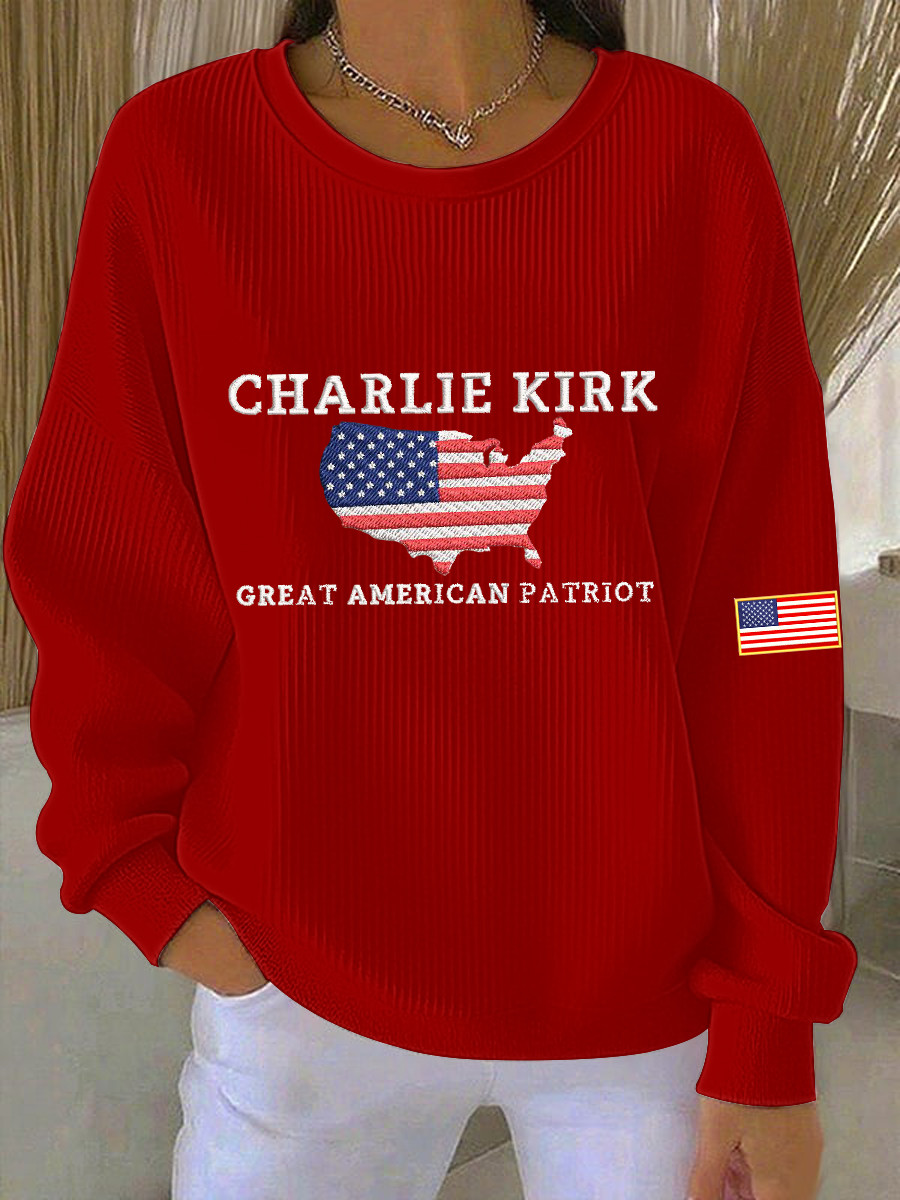 Charlie Kirk Freedom Sweatshirt Charlie Kirk Great American Patriot Charlie 47 Memorial Apparel