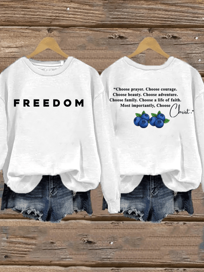 Charlie Kirk Freedom Sweatshirt Choose Prayer Choose Courage Best Faith Charlie Kirk Clothing