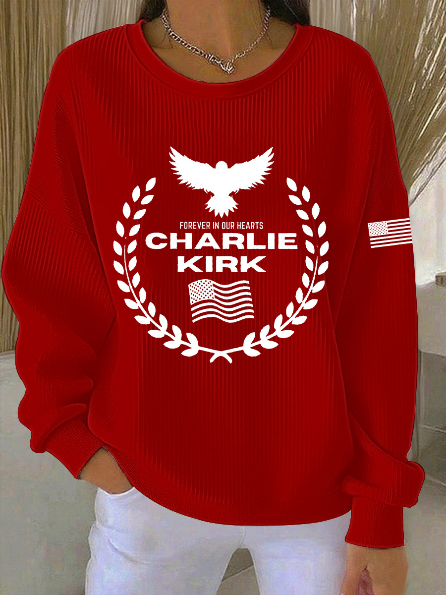 Charlie Kirk Freedom Sweatshirt Forever In Our Hearts Memorial CK Freedom Merch