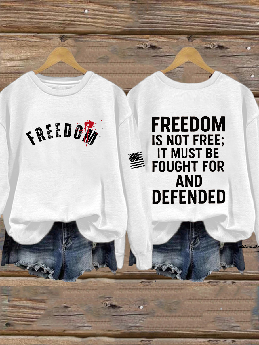 Charlie Kirk Freedom Sweatshirt Freedom Is Not Free Best Freedom Merch Charlie Kirk Idea Gifts