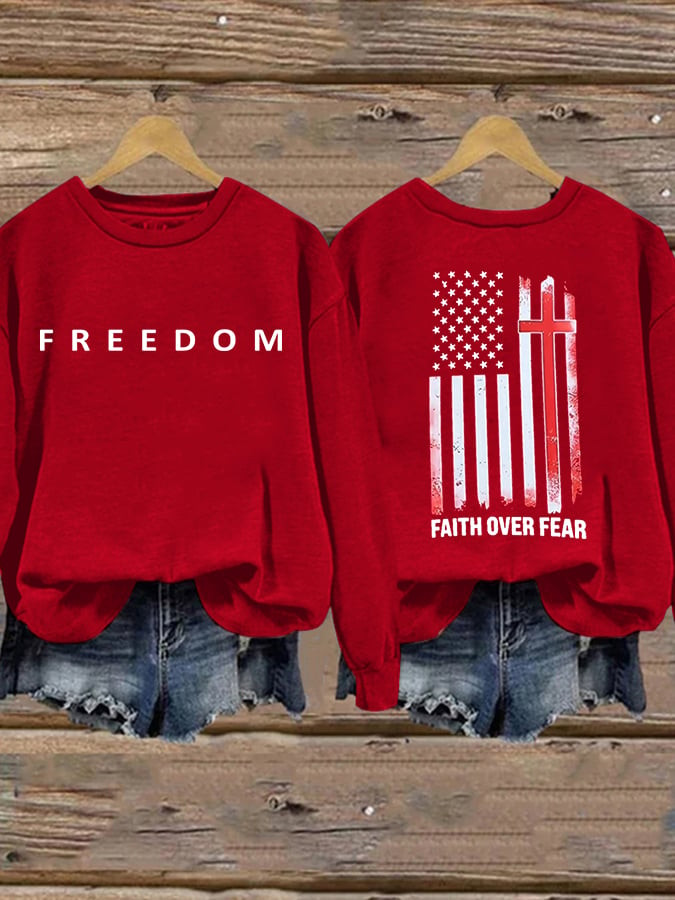 Charlie Kirk Freedom Sweatshirt Freedom Over Fear Merch Gifts Ideas For Mother