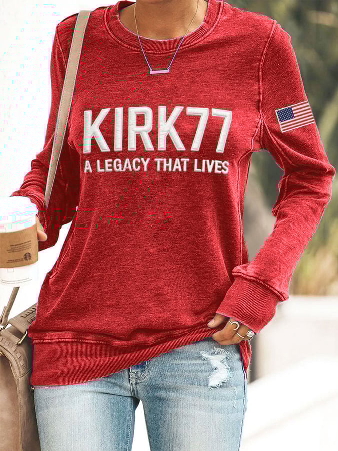 Charlie Kirk Freedom Sweatshirt Kirk 77 A Legacy That Lives Best Charlie Kirk Merch For Liberty Wear