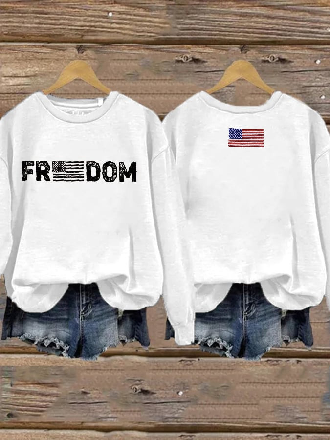 Charlie Kirk Freedom Sweatshirt Proud Freedom TPUSA Charlie Kirk Merchandise