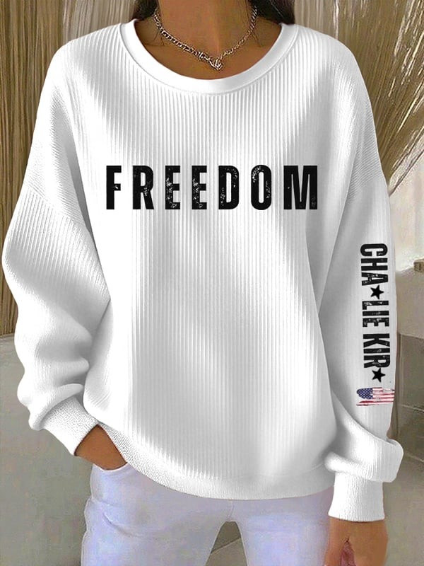 Charlie Kirk Freedom Sweatshirt Rest In Peace Charlie Kirk Apparel Gift For Trump Fans