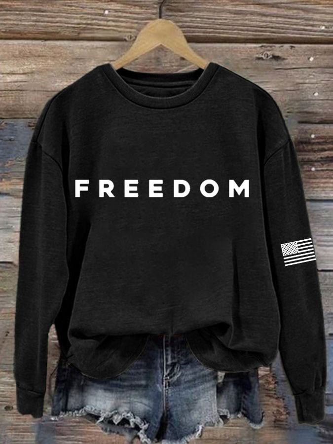 Charlie Kirk Freedom Sweatshirt RIP Charlie Kirk Apparel Patriotic Gift For Women