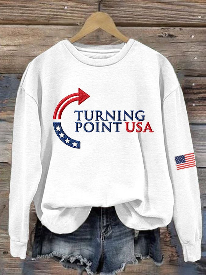 Charlie Kirk Freedom Sweatshirt Turning Point USA Best Liberty Wear For Her
