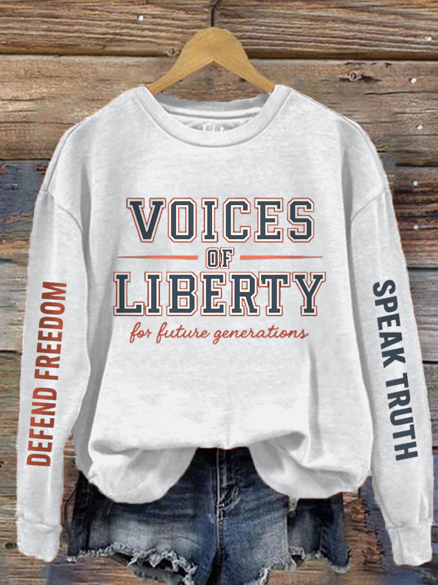 Charlie Kirk Freedom Sweatshirt Voices Of Liberty Speak Truth Defend Freedom Charlie Merch