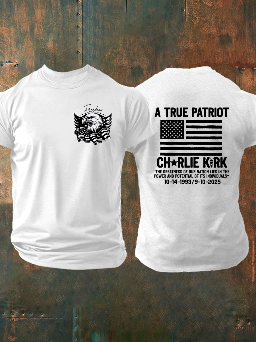 Charlie Kirk Freedom T-Shirt A True Patriot 1993 2025 Best Charlie Kirk Memorial Shirt