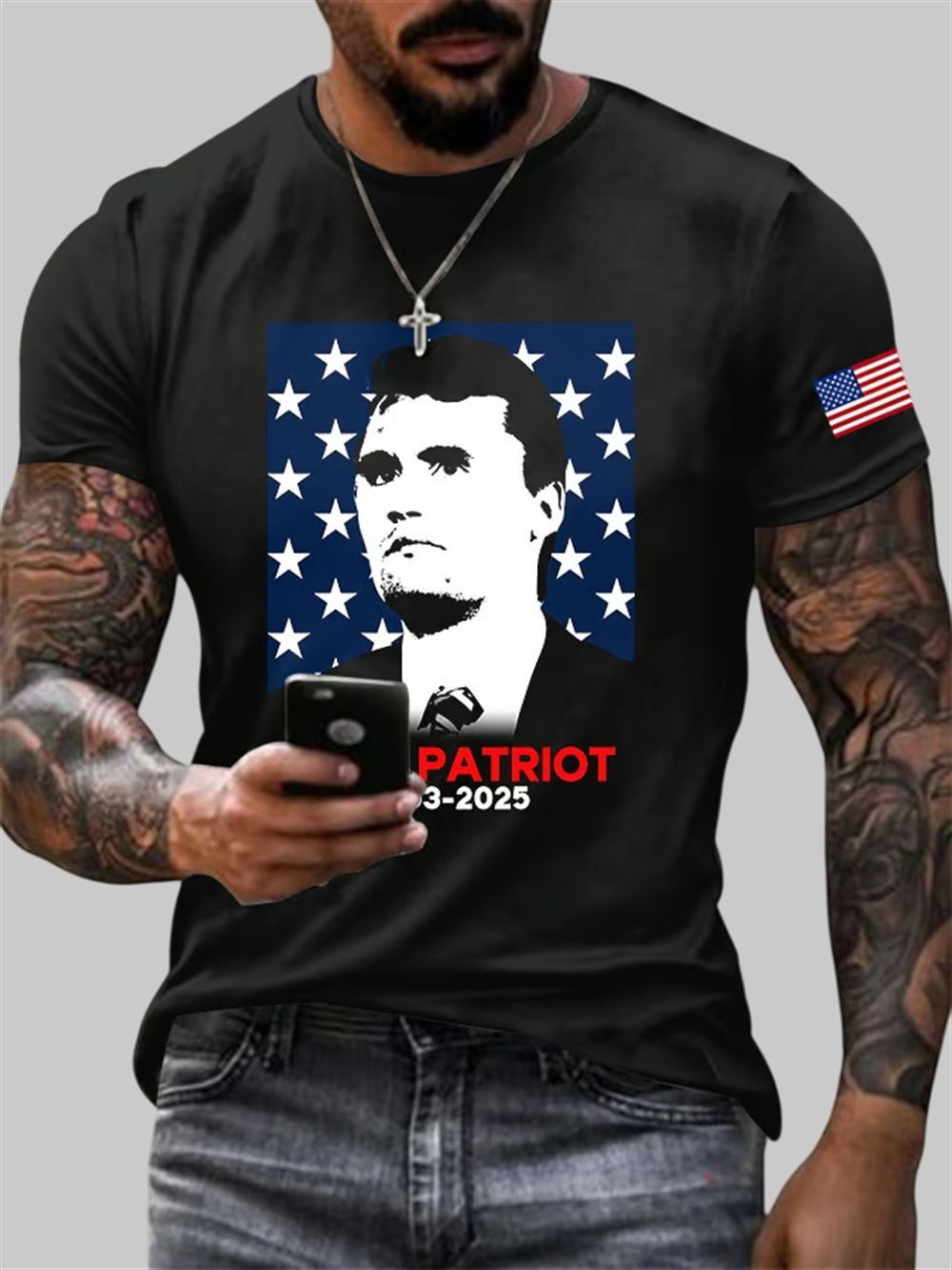 Charlie Kirk Freedom T-shirt A True Patriot Charlie Kirk Commemorative CK Merch Gifts For Him