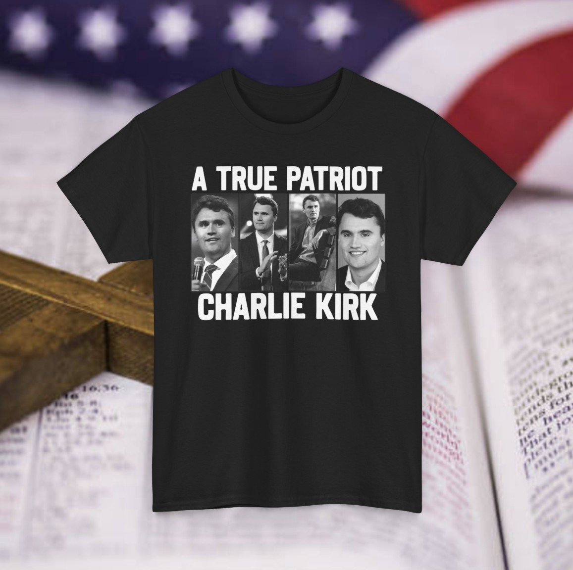 Charlie Kirk Freedom T-shirt A True Patriot Charlie Kirk MAGA Best Merch Gifts