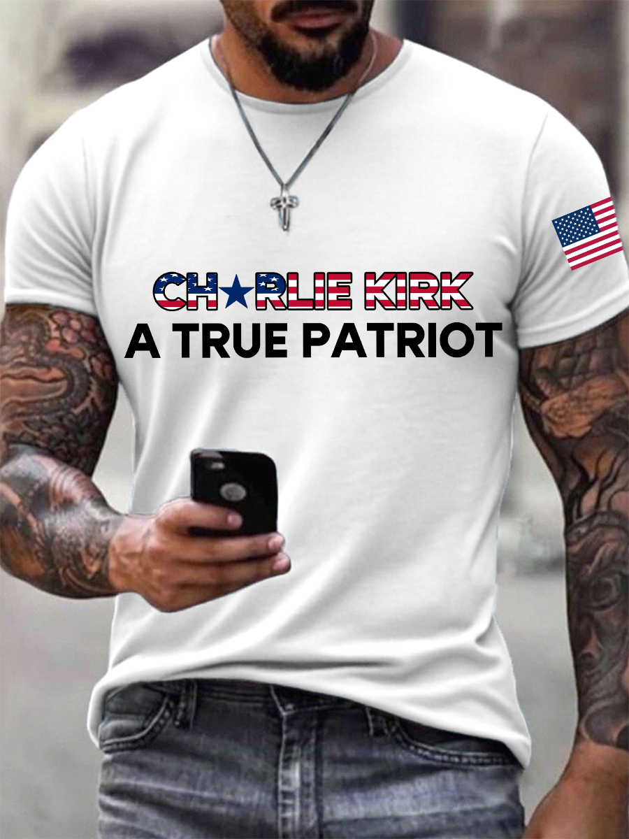Charlie Kirk Freedom T-shirt A True Patriot Freedom Charlie Kirk Gifts For Men