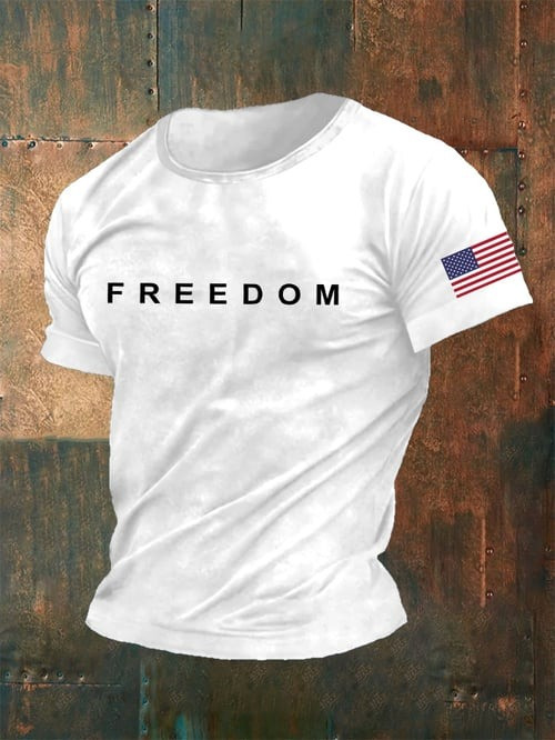 Charlie Kirk Freedom T-Shirt American TPUSA Patriotic Charlie Kirk Remembrance Gifts