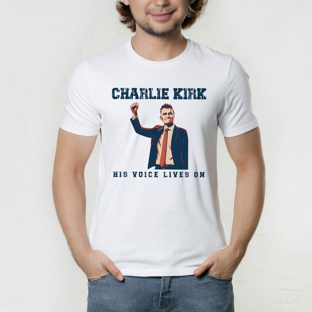 Charlie Kirk Freedom T-shirt Charlie His Voice Lives On Merch Cool Patriotic Idea For Him