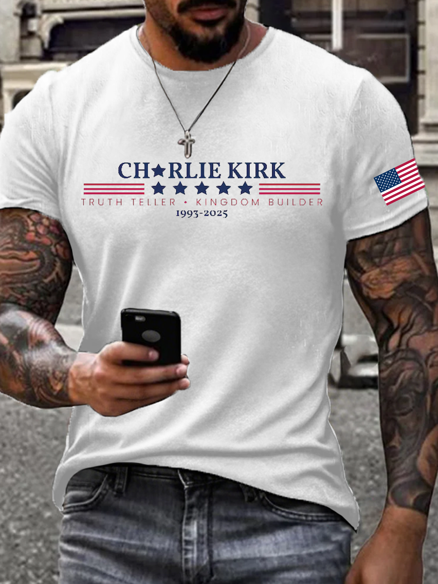 Charlie Kirk Freedom T-shirt Charlie Kirk Truth Teller Kingdom Builder 1993 2025 CK Merch