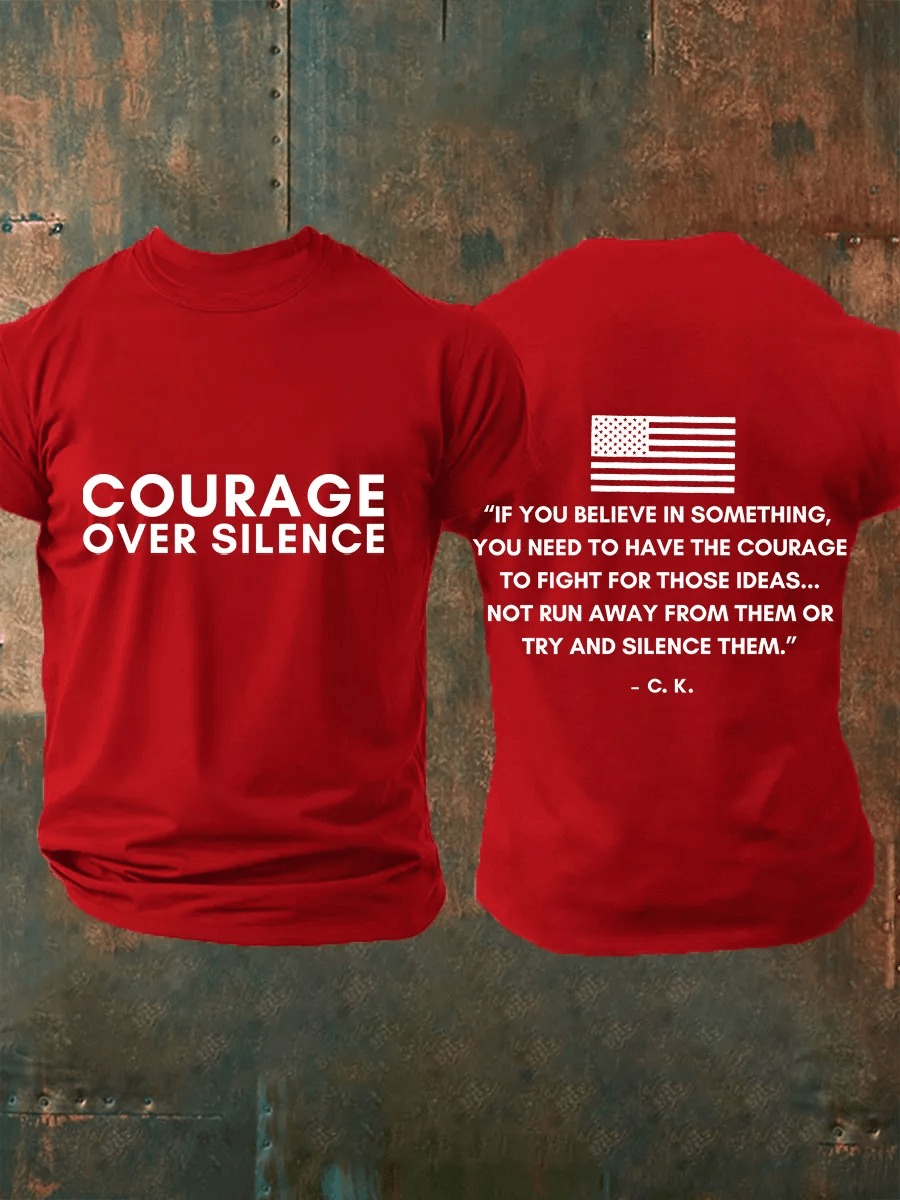 Charlie Kirk Freedom T-shirt Courage Over Silence Best Commemorative CK 47 Merch Charlie Kirk Freedom T-shirt Courage Over Silence Best Commemorative CK 47 Merch