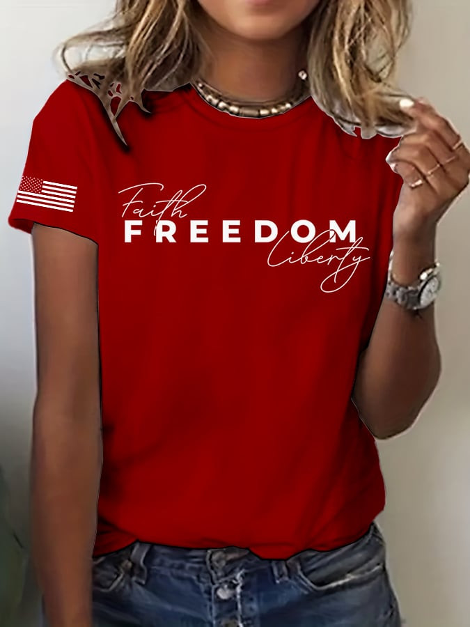 Charlie Kirk Freedom T-Shirt Faith Freedom Liberty Memorial Charlie Kirk Merch Gifts