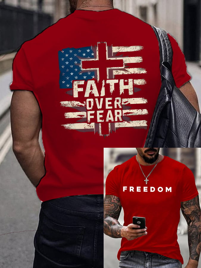 Charlie Kirk Freedom T-Shirt Faith Over Fear Merch Best Charlie Kirk Presents Ideas