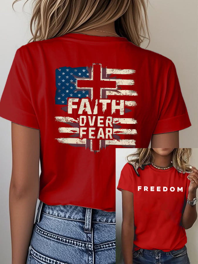 Charlie Kirk Freedom T-Shirt Faith Over Fear Merch Best Proud Charlie Kirk Presents Ideas