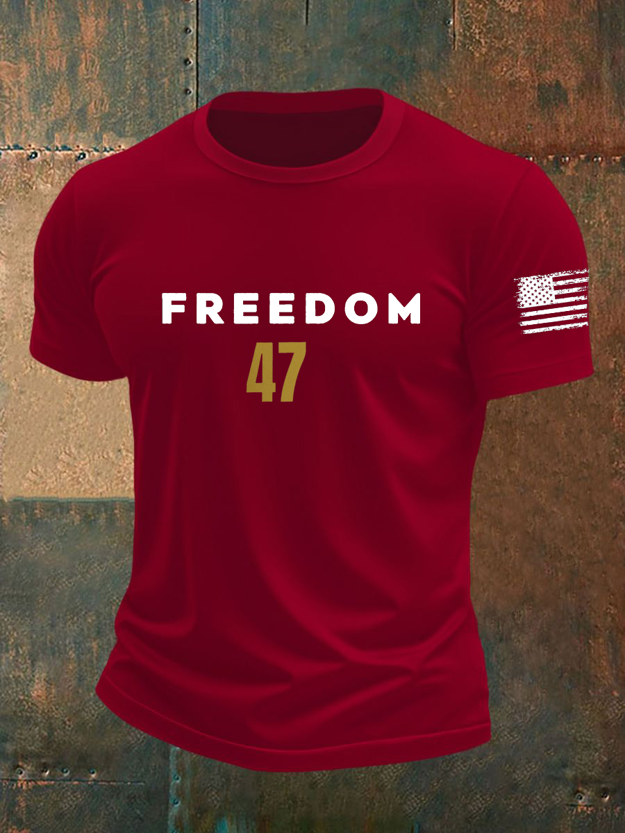 Charlie Kirk Freedom T-shirt Freedom 47 Flag Best Proud Charlie Shirt