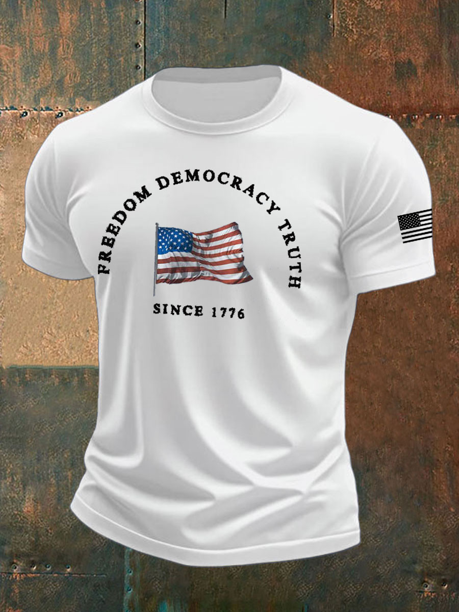 Charlie Kirk Freedom T-shirt Freedom Democracy Truth Since 1776 Charlie Kirk Freedom Merch