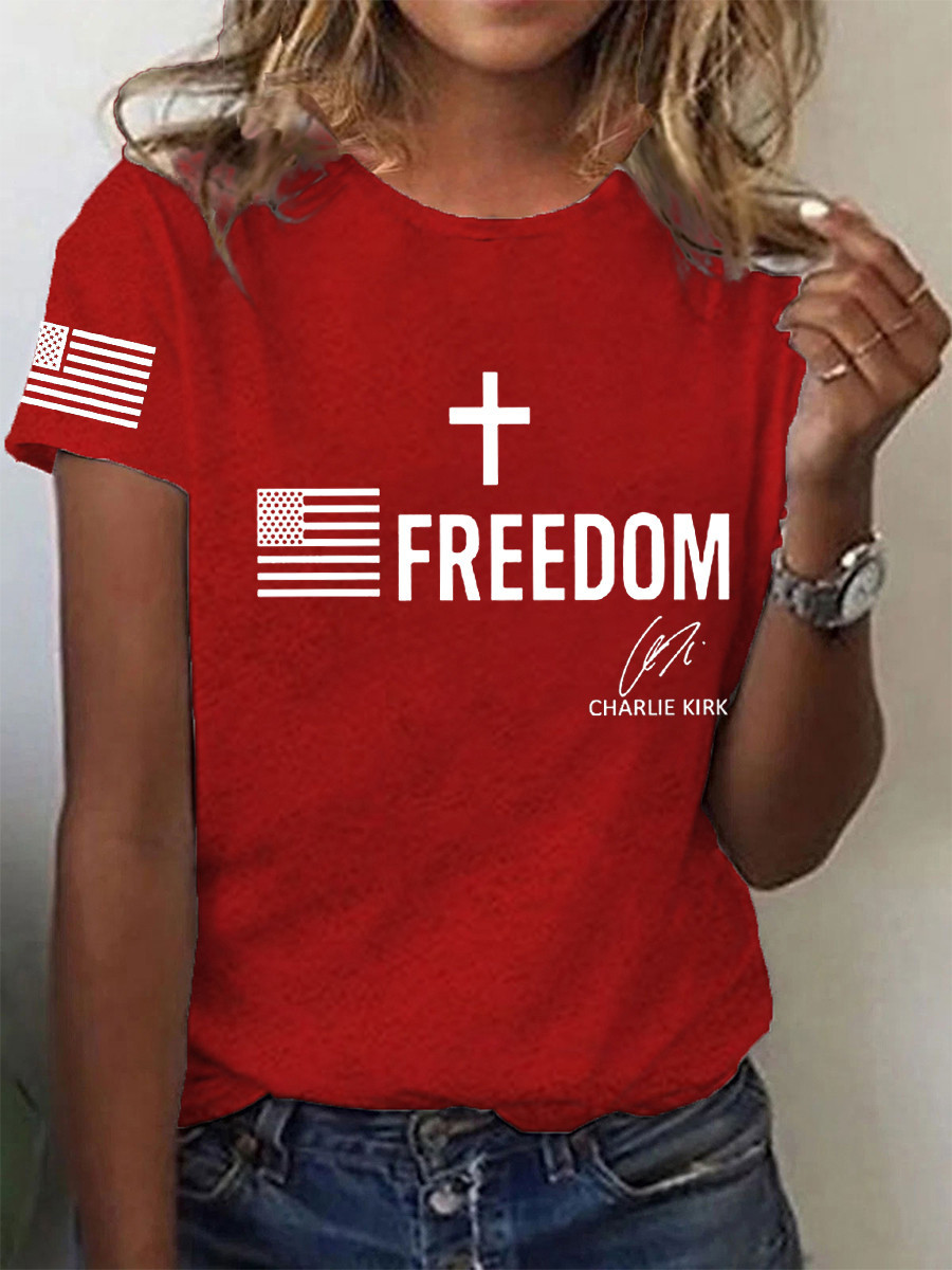 Charlie Kirk Freedom T-Shirt Freedom Is Not Free Charlie Kirk Apparel