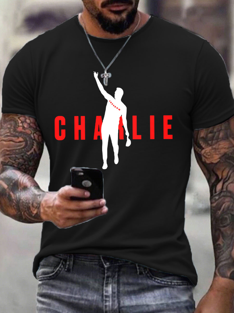 Charlie Kirk Freedom T-Shirt Freedom Is Not Free Clothes Best Gifts Him