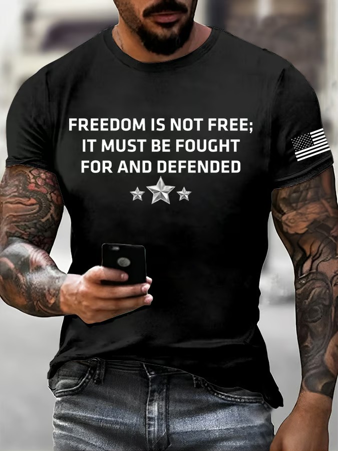 Charlie Kirk Freedom T-Shirt Freedom Is Not Free It Must Be Fought Memorial Charlie Shirt