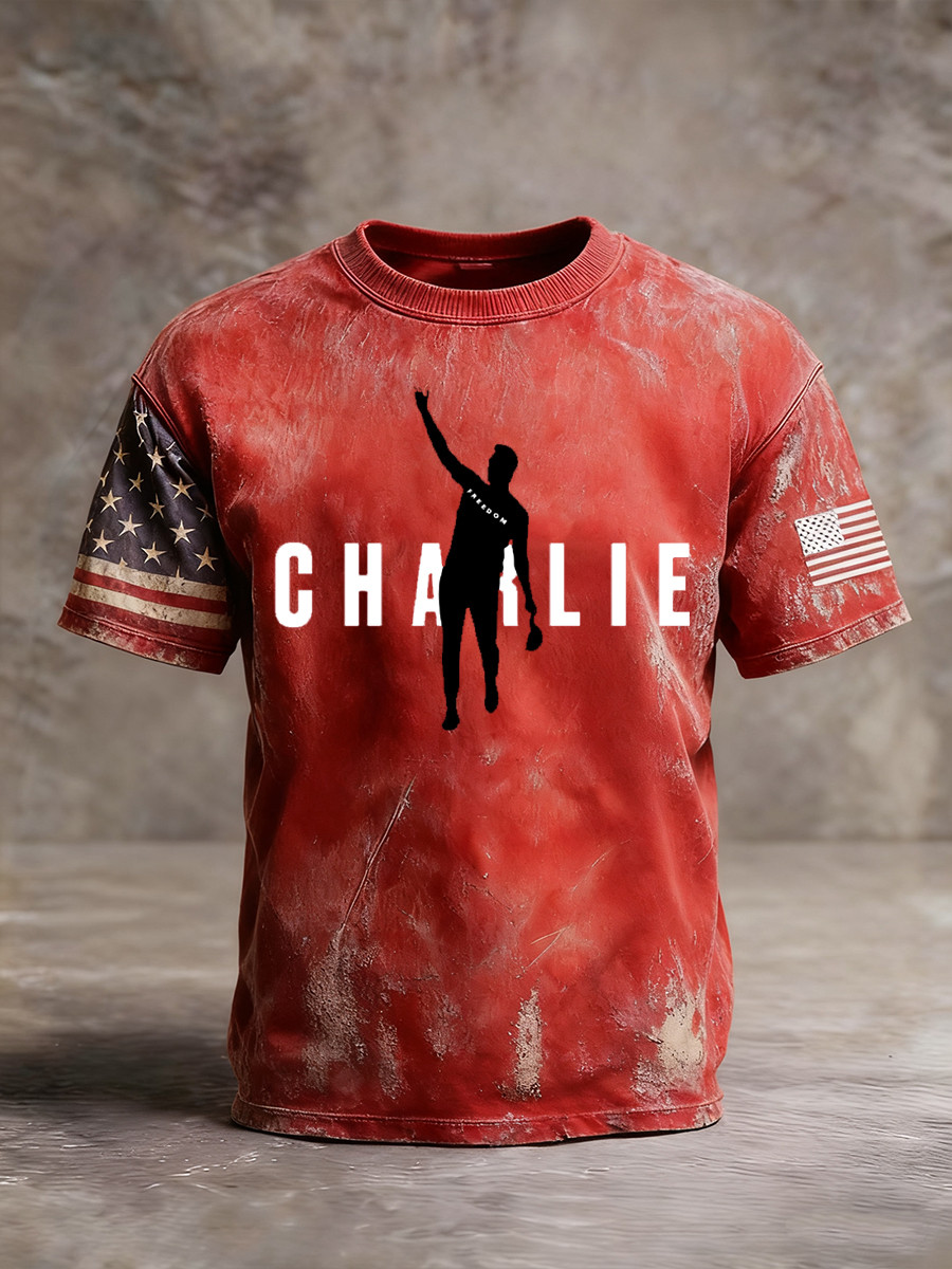Charlie Kirk Freedom T-Shirt Freedom's Voice Never Forgotten Apparel Gift Ideas