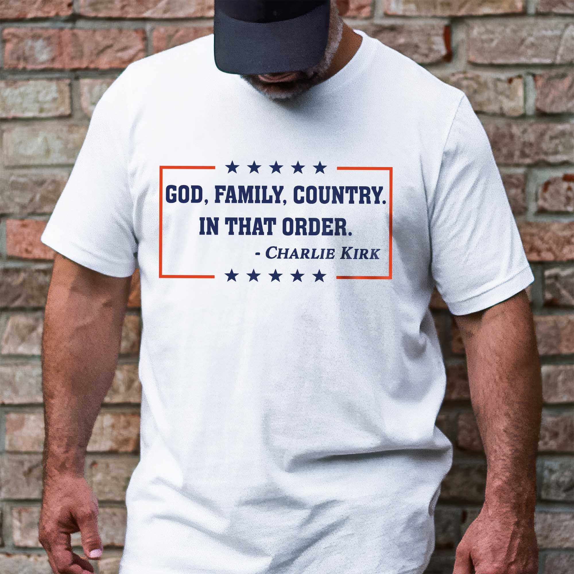 Charlie Kirk Freedom T-Shirt God Family Country In That Order Best Charlie Kirk Clothing