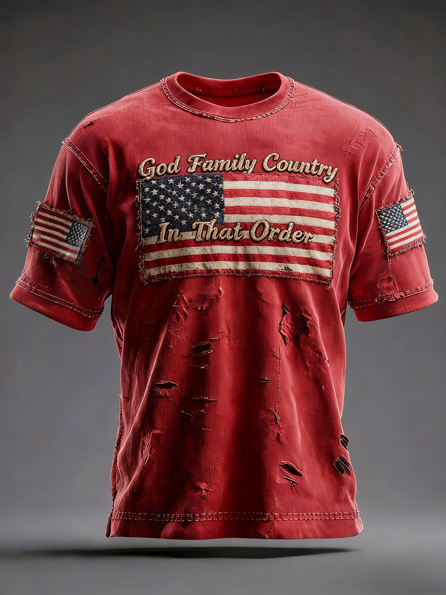 Charlie Kirk Freedom T-Shirt God Family Country In That Order Best Charlie Kirk Clothing