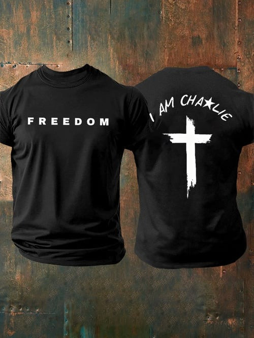 Charlie Kirk Freedom T-Shirt I Am Charlie Kirk One Nation Under God Memorial Gifts