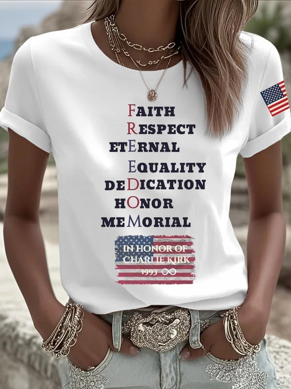 Charlie Kirk Freedom T-Shirt In Honor Of Charlie Kirk 1993 2025 Remembrance Gifts For Proud
