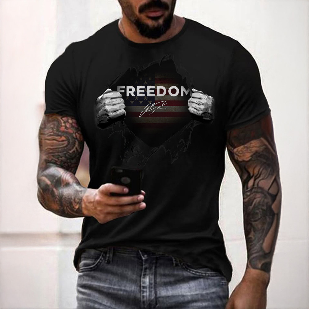 Charlie Kirk Freedom T-Shirt Justice For Charlie Kirk Apparel Gifts For Proud Dad