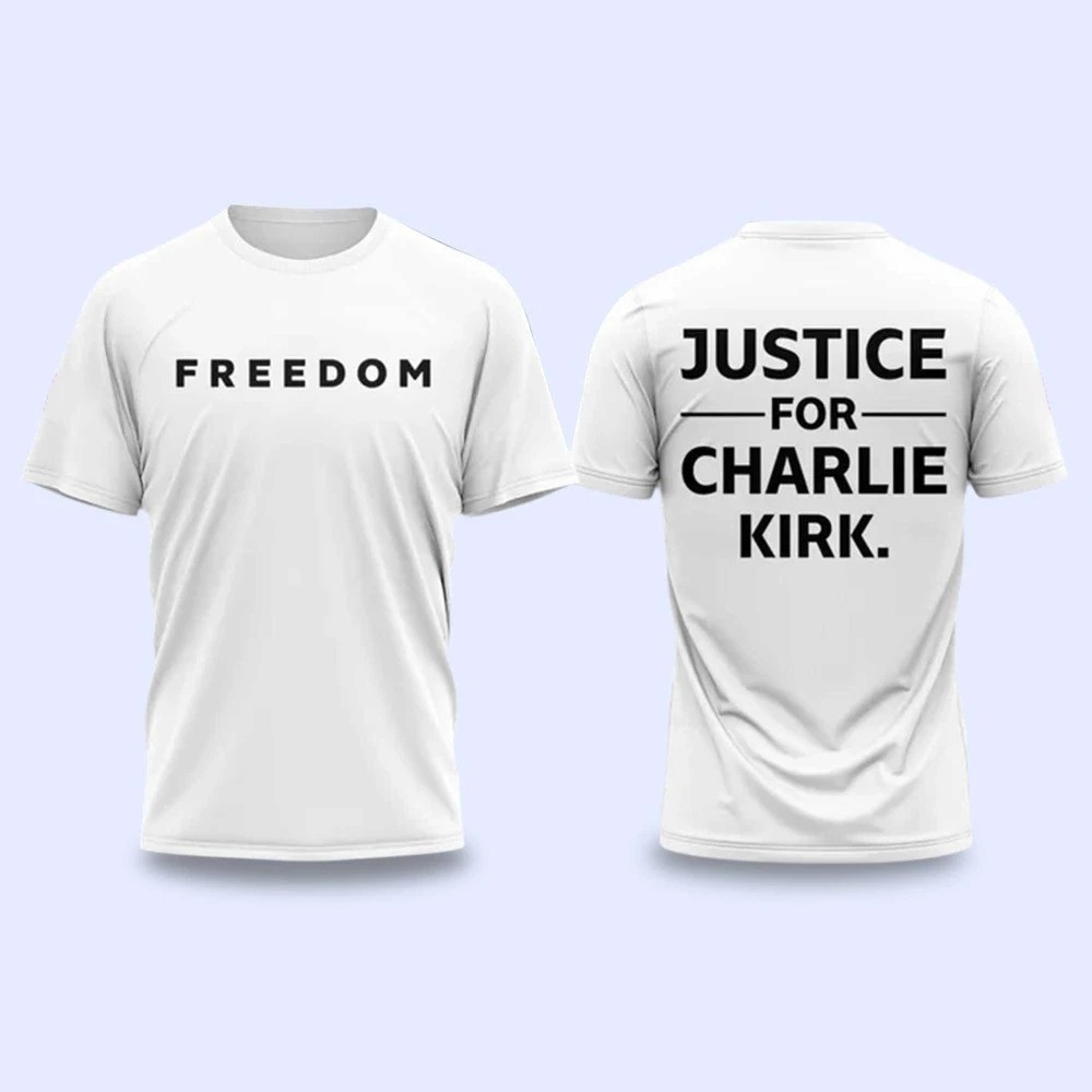 Charlie Kirk Freedom T-Shirt Justice For Charlie Kirk Memory Gifts For Patriots